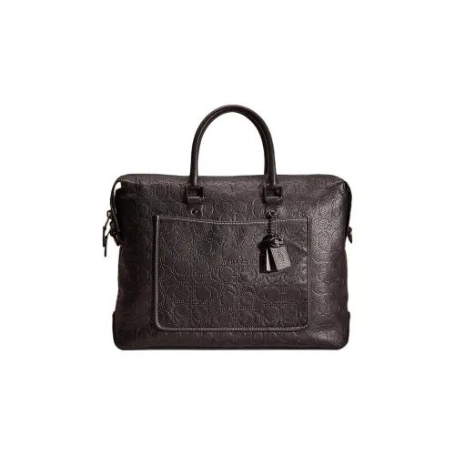 COACH Gotham Stone Кожа Доска Доска Сумка Мужская Черная Большая