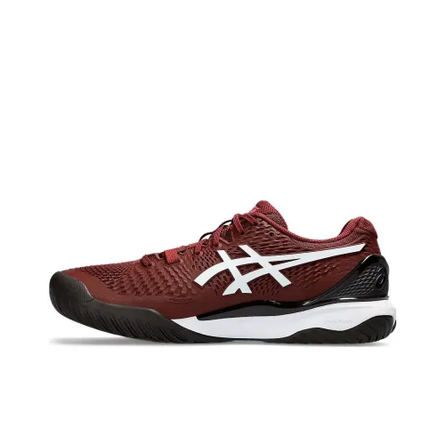 Asics Gel Resolution 9 Теннисные Кроссовки Низкие Черные Красные Мужские