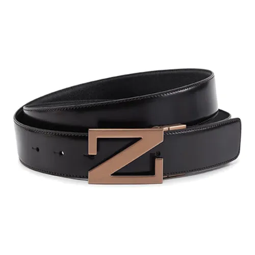 Ermenegildo Zegna Телячья кожа Кожаные ремни Мужской Черный