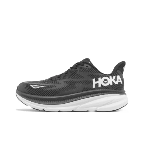 HOKA ONE ONE Clifton 9 Slip-Resistant Low-Top Беговые кроссовки Женские Серый Белый