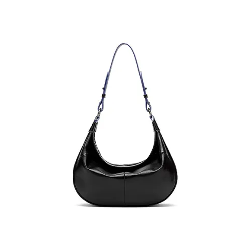 MELLO GOGO Сумка из натуральной кожи в форме полумесяца сумка через плечо женская чисто черная