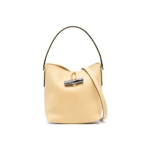 LONGCHAMP Roseau Essential Корова Кожа Ведрообразная Сумка Сумка через плечо Сумка Маленькая Женская Желтая