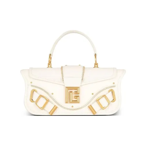 BALMAIN Телячья кожа Сумка через плечо Сумка Обычная Женская Белая