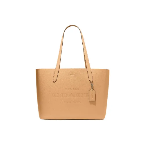 COACH Сумка Tote из кожаной кожи сумка для покупок сумка через плечо женская желтая