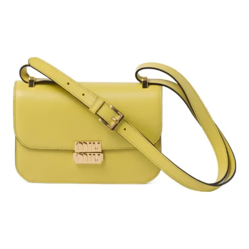 MIU MIU Сумка через плечо из кожи сумка на плечо женская цвет Помело желтый