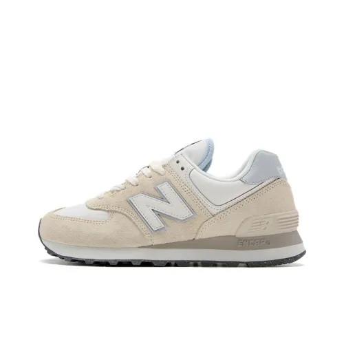 New Balance NB 574 Устойчивые к истиранию Низкие Кроссовки для бега Повседневные Женские Экрю