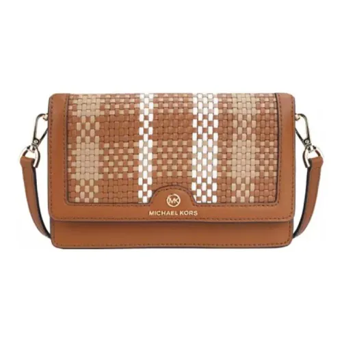 MICHAEL KORS Коровья кожа Маленькая квадратная сумка через плечо Маленькая женская Хаки