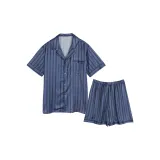 Двойной комплект с короткими рукавами, мужской, с узором