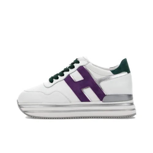 HOGAN H222 Низкий Топ Повседневная Обувь Женская Белый Фиолетовый