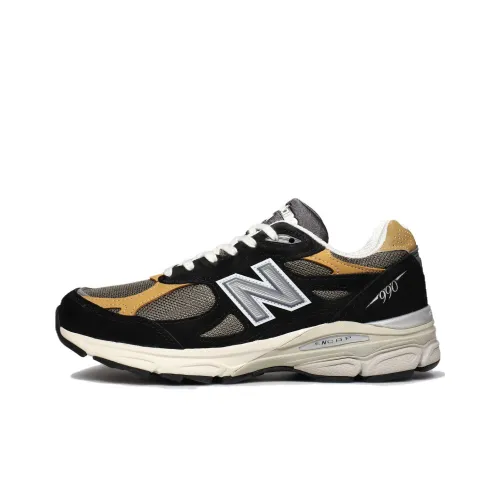 New Balance NB 990 V3 Дышащий Низкий Топ Повседневные Городские Коммутирующие Беговые Кроссовки Унисекс Черный Коричневый