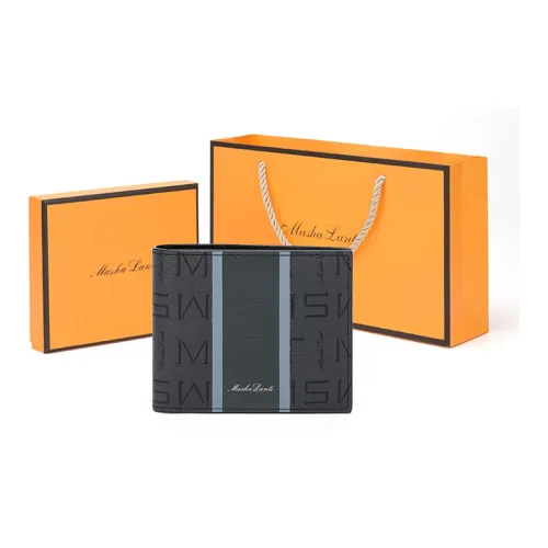 MashaLanti PVC Монетница Держатель для карт кошелек Мужской Темно-серый