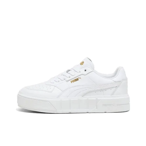 PUMA Court Low Топ Скейтборд Кроссовки Женские Белые Золотые