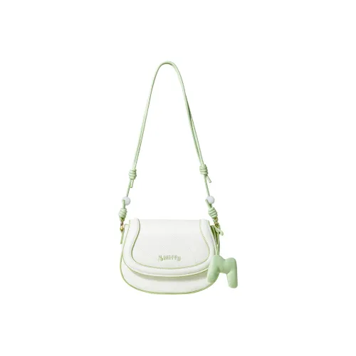 MIFFY ПУ (полиуретан) Сумка через плечо Седло Сумка Сумка через плечо Женская Белая Коричневая