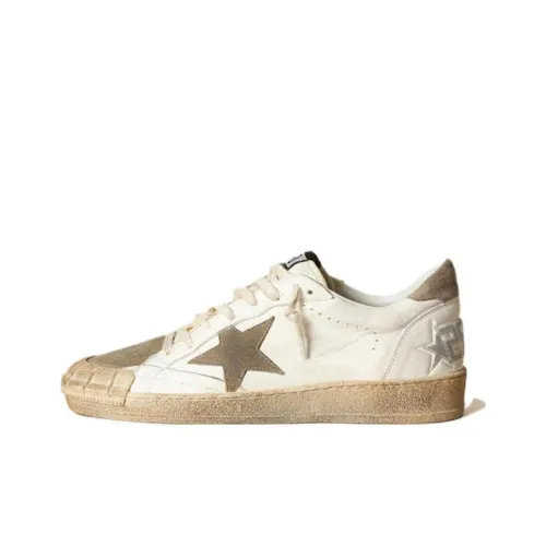 Golden Goose Ball Star Low Топ Кроссовки для скейтбординга Женские Белые Потертые
