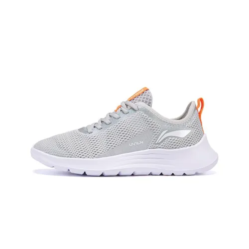 LiNing Slip-resistant Abrasion-resistant Breathable Low-Top Running Shoes Men's Coin Gray LiNing Противоскользящие Устойчивые к износу Дышащие Низкие Беговые Кроссовки Мужские Coin Серый