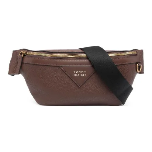 Tommy Hilfiger Телячья кожа Sling Сумка Одно плечо Через плечо Бананка Мужской Коричневый