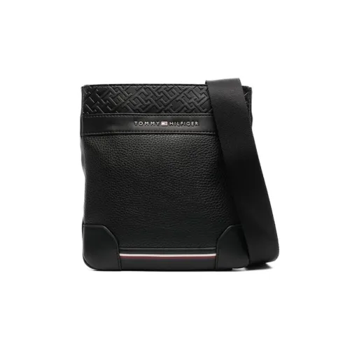 Tommy Hilfiger Полиуретан Плечевая сумка Стандартная Мужская Обсидиановый Черный