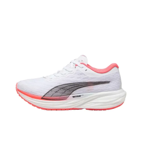PUMA Deviate NITRO 2 Беговые кроссовки Низкий верх Белый Красный Черный Женские
