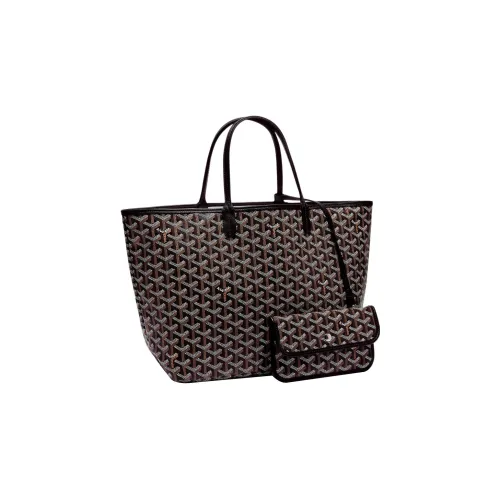 GOYARD Saint Louis Холст Телячья кожа Собачьи зубы Сумка Маленькая Унисекс Черный