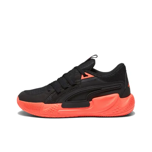 PUMA Court Rider 1,0 CHAOS Slash Slip Resistant Abrasion Resistant Низкие Баскетбольные Кроссовки Унисекс Черный Красный