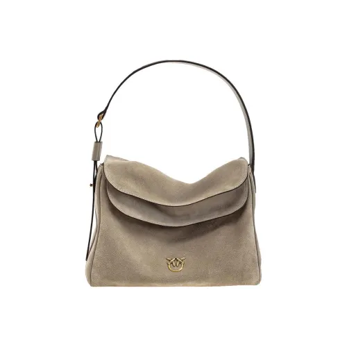 PINKO Big Leaf series Телячья замша Сумка через плечо Женская Бежевая