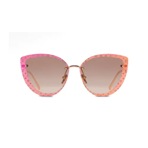 LOUIS VUITTON Металл Кошачий глаз Солнцезащитные очки Женские Розовый