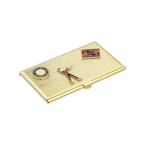 Cartier Футляр Для Кредитных Карт Diabolo De Cartier Металл С Покрытием Из Лака, Позолоченная Отделка