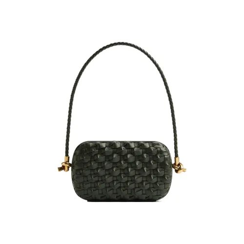 Bottega Veneta Телячья кожа Сумка на плечо Вечерняя сумка Сумка через плечо Женская Темно-зеленый