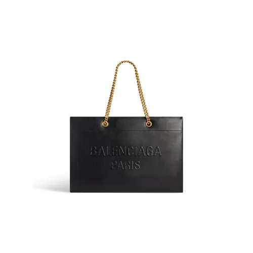 Balenciaga DUTY FREE Корова Кожа с Кожаными Вставками Тоут Сумка Сумка для покупок Сумка Большая Женская Черная