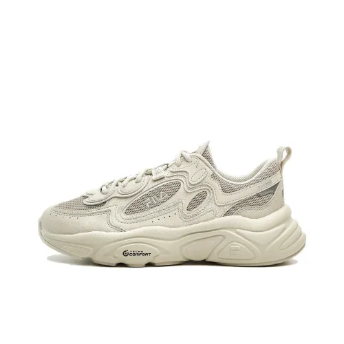 FILA Mars 1S Устойчивая к истиранию Низкая Обувь Повседневная Женская Овсяного цвета