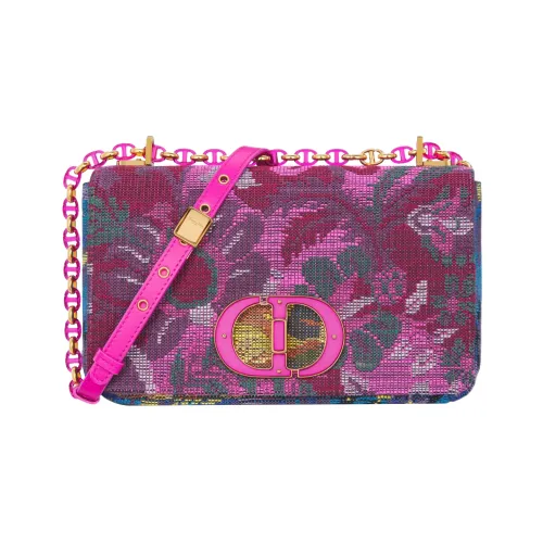 DIOR Caro Крест Стич Вышивка Сумка через плечо Средний Женский Розовый