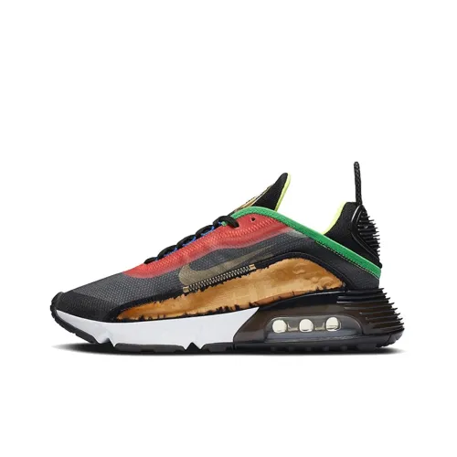 Nike Air Max 2090 Low Топ Air Cushion Беговые кроссовки Унисекс Черный Красный Белый