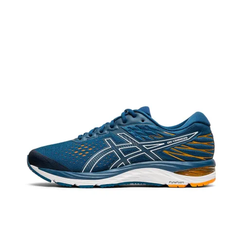 Asics Gel CUMULUS 21 Low Топ Беговые кроссовки Мужской Синий Оранжевый