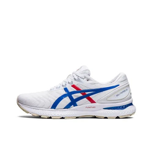 Asics Gel Nimbus 22 Low Топ Беговые кроссовки Мужские Белый Синий