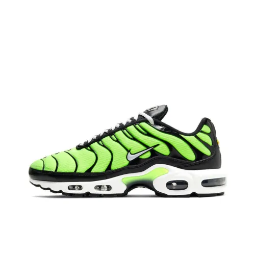 Nike Air Max Plus Low Топ Беговые кроссовки Мужские Черные Зеленые