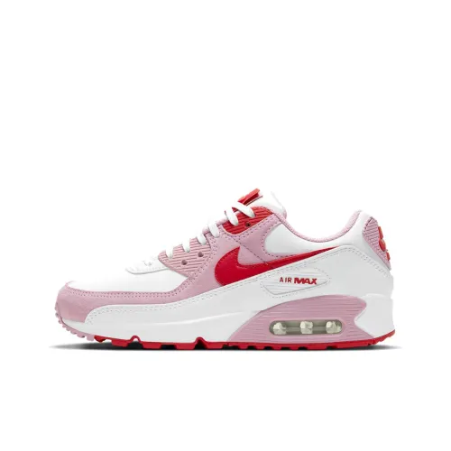 Nike Air Max 90 Амортизация и Дышащий Низкий Топ Air Cushion Повседневные Кроссовки для Бега Marathon Женские Белый Розовый