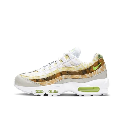 Nike Air Max 95 Low Беговые кроссовки Мужские Белый Желтый Синий