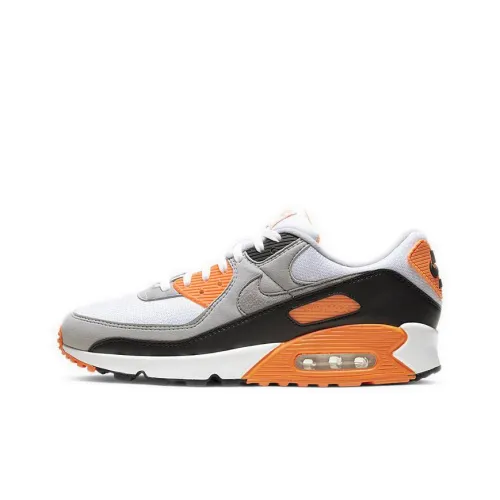 Nike Air Max 90 Low Топ Беговые кроссовки Мужские Серый Оранжевый