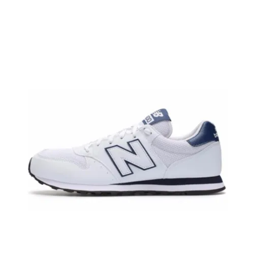 New Balance NB 500 Амортизация Низкий Топ Беговые кроссовки Унисекс Белый D Ширина