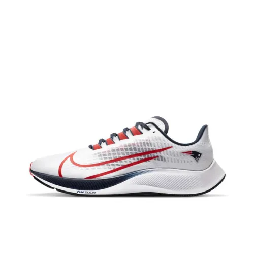 Nike Pegasus 37 Slip-Resistant Shock Absorbers Low Top Casual Running Shoes Unisex White Red Найк Pegasus 37 Противоскользящие амортизаторы низкий топ повседневные беговые кроссовки унисекс белый красный