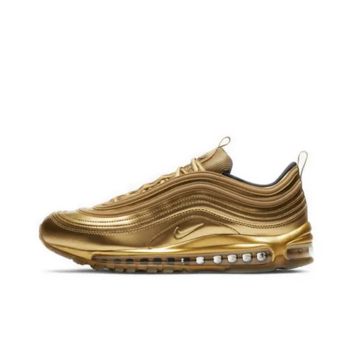 Nike Air Max 97 Low Топ Повседневные Беговые Кроссовки Унисекс Жидкое Золото