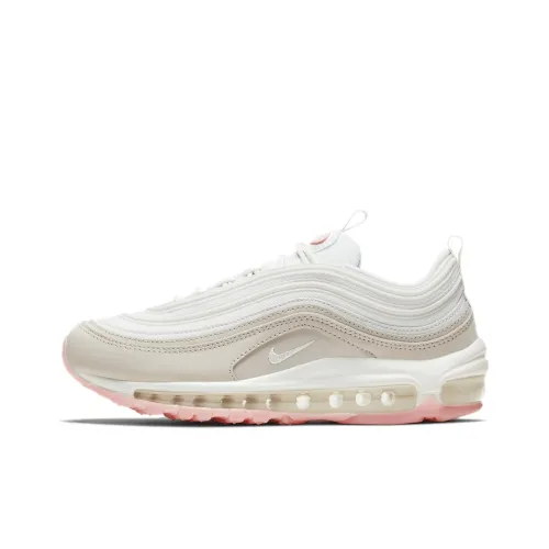 Nike Air Max 97 Slip-on Resistant Low Top Повседневные Беговые кроссовки Женские Бежевый Розовый Белый