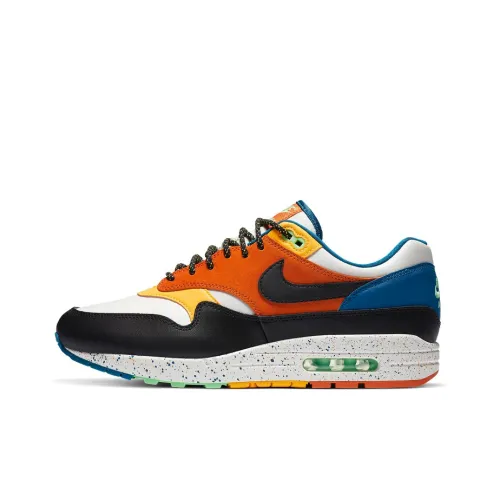 Nike Air Max 1 Low Топ Марафон Беговые кроссовки Мужской Многоцветный