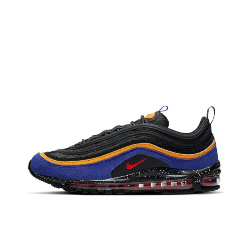 Nike Air Max 97 Low Беговые кроссовки Мужские Черные Желтые Фиолетовые
