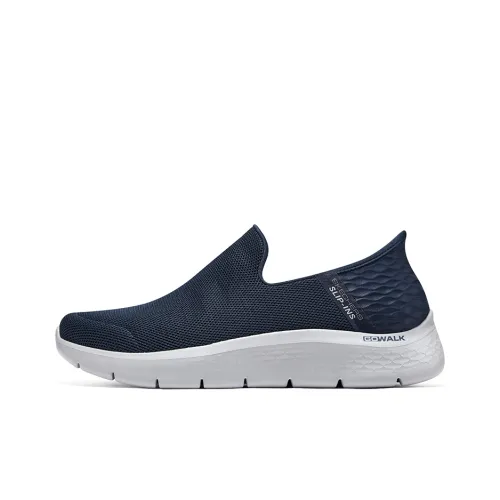 Skechers Slip Ins Sparkling Slip Ins Collection Low Top Casual Men's Blue White Скеки Слип-Инс Спарклинг Слип-Инс Коллекция Низкий Топ Повседневный Мужской Синий Белый