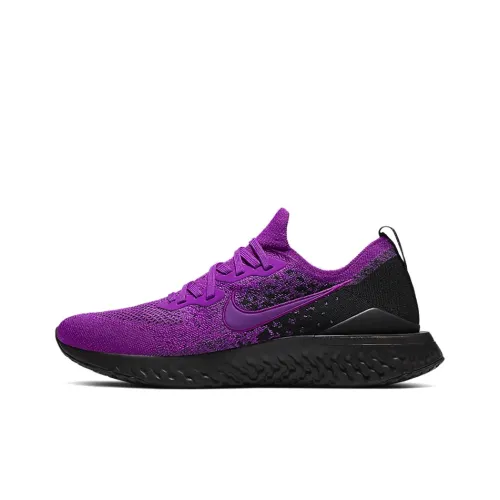 Nike Epic React Flyknit 2 Slip-resistant Abrasion-resistant Low Top Casual Running Shoes Men's Purple