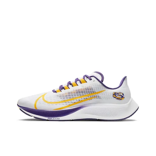 Nike Pegasus 37 Low Топ Беговые кроссовки Мужские Фиолетовый Желтый Белый