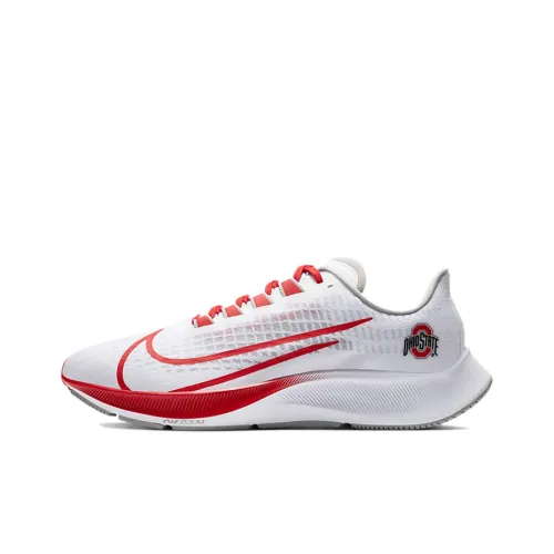 Nike Pegasus 37 Ohio State University Low Top Беговые кроссовки Унисекс Красный Белый