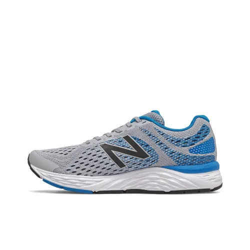 New Balance NB 680 Low Топ Беговые кроссовки Мужские Серый Синий