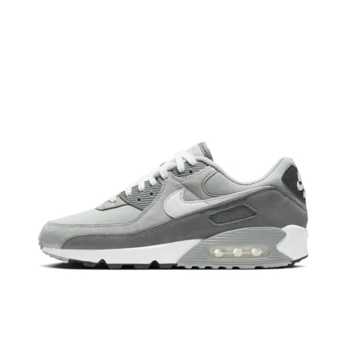 Nike Air Max 90 Low Топ Air Cushion Повседневные Беговые Кроссовки Унисекс Дымчато-Серый